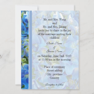 Bride and Groom parents, wedding invitation