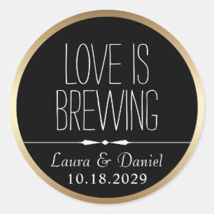 Bride and Groom Personalized Coffee Label