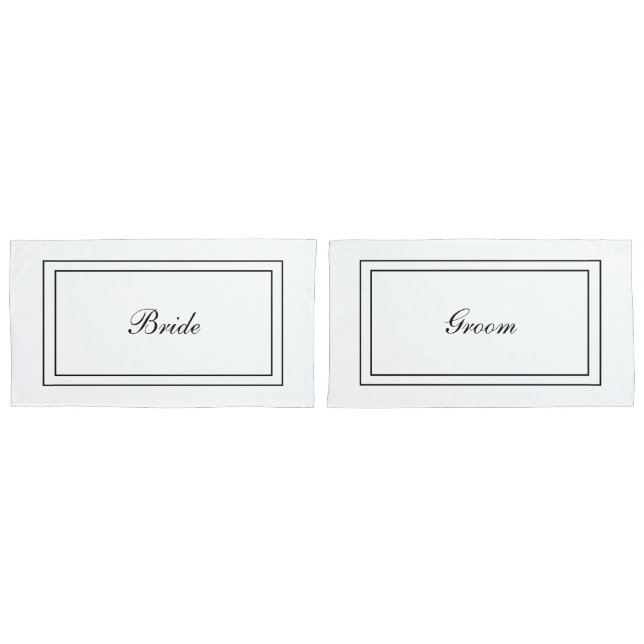 Bride and groom Pillowcases (Front-Set)