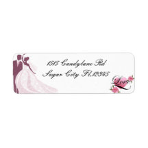 Bride and Groom Return Address Labels