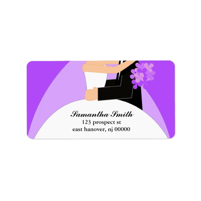 Bride and Groom Return Address Labels (Front)