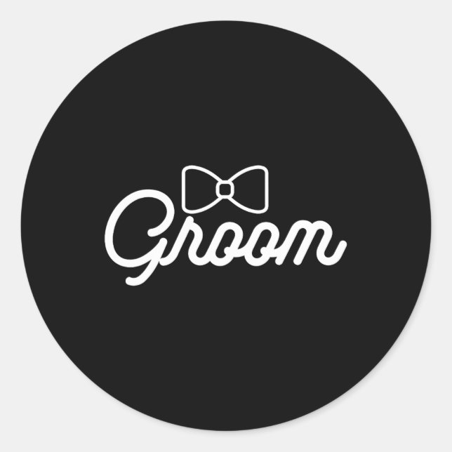 Bride And Groom Slogan Matching For Newlyweds  Classic Round Sticker (Front)