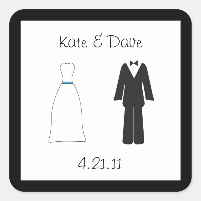 Bride and Groom sticker (Front)