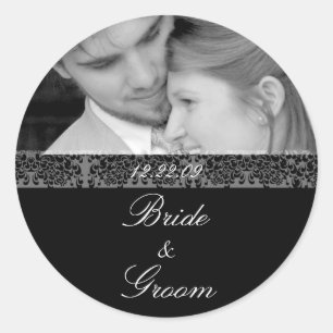 Bride and Groom Sticker With Your Photo