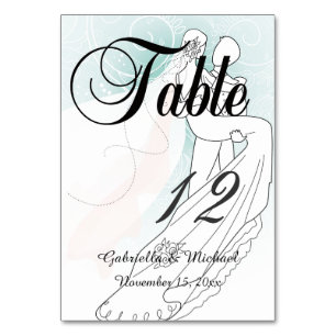Bride and Groom Table Number
