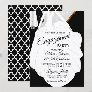 Bride and Groom Theme - Engagement Invitation