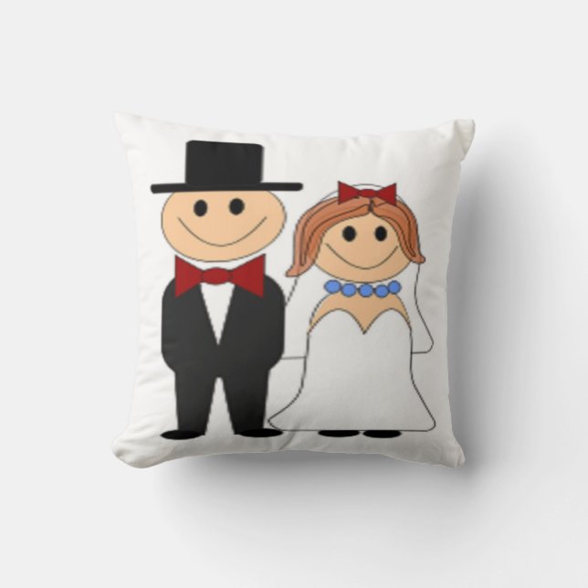 BRIDE AND GROOM THROW PILLOW (Front)