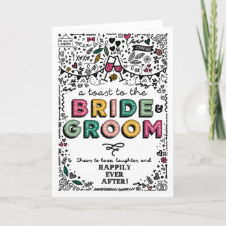 Bride and Groom Wedding Card