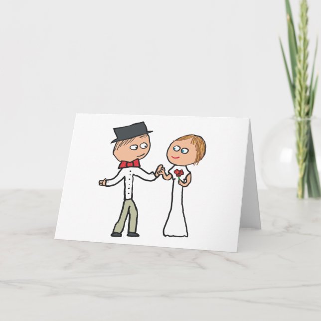 Bride and Groom Wedding Day Card (Front)