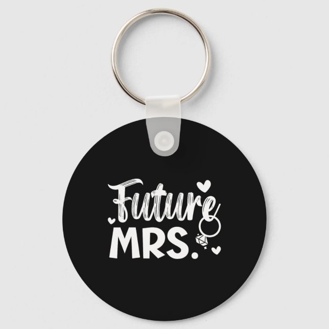 Bride And Groom Wedding Day Marriage Just Married  Keychain (Front)