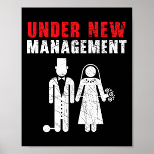 Bride And Groom Wedding Day Marriage Just Married Poster