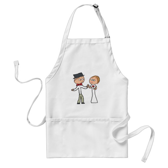 Bride and Groom Wedding Day Standard Apron (Front)