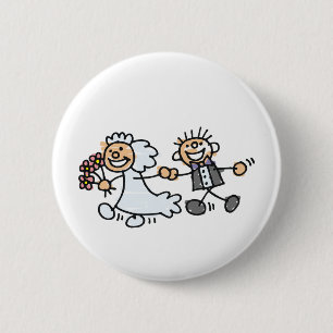 Bride And Groom Wedding Elope Elopement 2 Inch Round Button