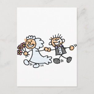 Bride And Groom Wedding Elope Elopement Announcement Postcard