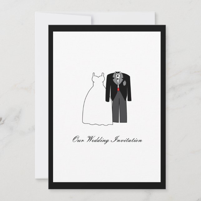 Bride and Groom Wedding Invitation (Front)