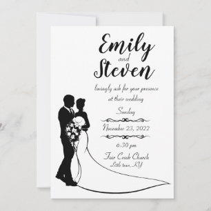 Bride and Groom Wedding Invitation