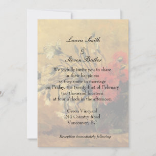 bride and groom wedding invitation. van Gogh Invitation