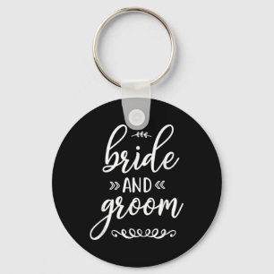 Bride And Groom Wedding Marriage Married Engaged  Keychain
