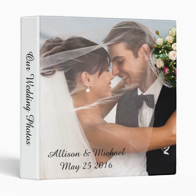 Bride And Groom Wedding Photo Album Binder (Front/Spine)