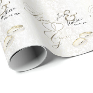 Damask Wedding Wrapping Paper, Gift Wrap & More | Zazzle CA