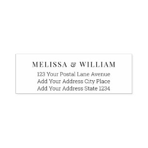 Bride and Groom Wedding RSVP Address Self-inking Stamp