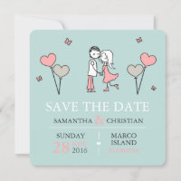 Bride and Groom Wedding Save the Date