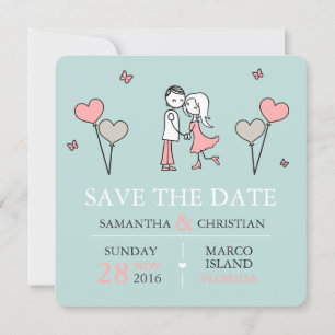 Bride and Groom Wedding Save the Date