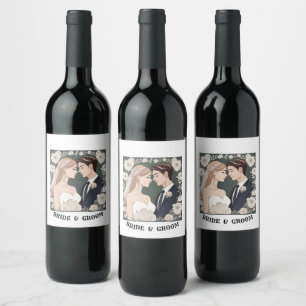 BRIDE AND GROOM   WINE LABEL