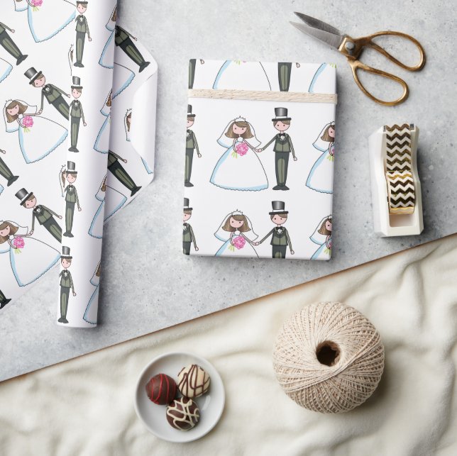 Bride and Groom Wrapping Paper (Crafts)