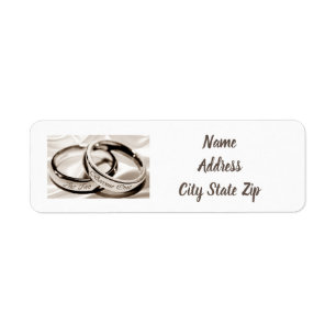 "BRIDE AND GROOM'S" RETURN ADDRESS LABEL