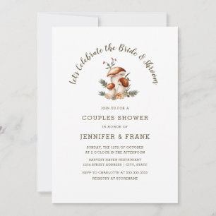 Bride and Shroom Mushroom Couples Wedding Shower Invitation