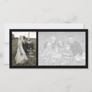 Bride and Tractor Country Wedding Thank You Card