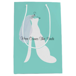 Bride And Veil Here Comes The Bride Gift Bag