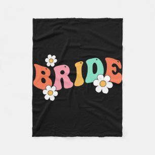 Bride Babe Bridesmaid Groovy Bachelorette Party Ma Fleece Blanket