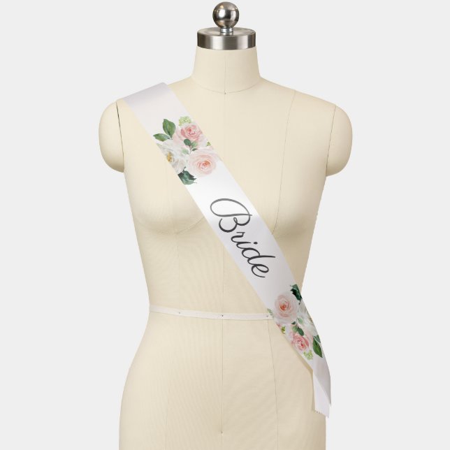 Bride Bachelorette Party Sash Airy Blush (Mannequin)