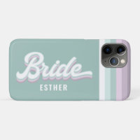 Bride bachelorette wedding funky retro 80's pastel