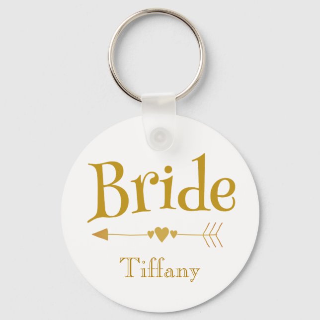 Bride Beautiful Wedding Memento Keychain (Front)