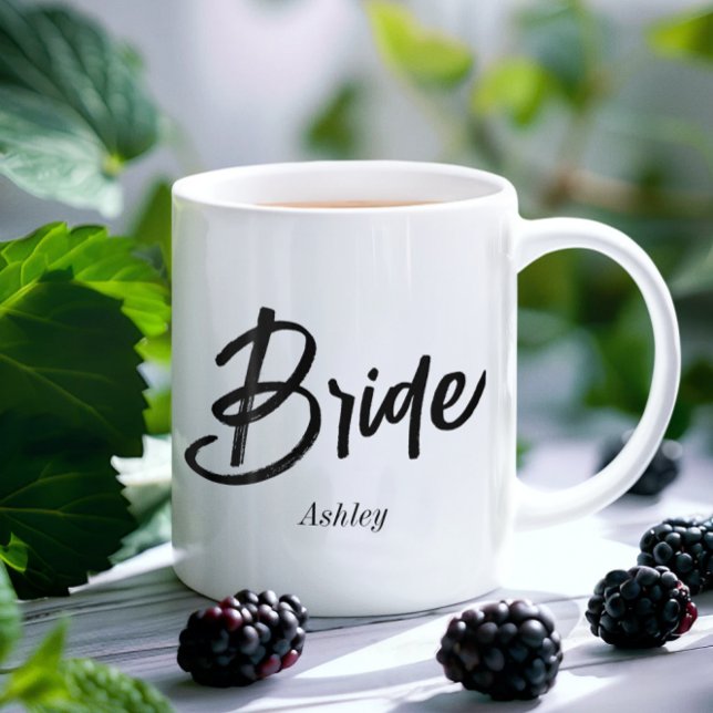 Bride Black White Wedding Mug (Creator Uploaded)
