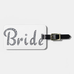 Bride bling luggage tag