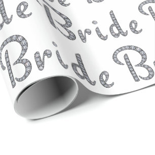 Bride bling wrapping paper