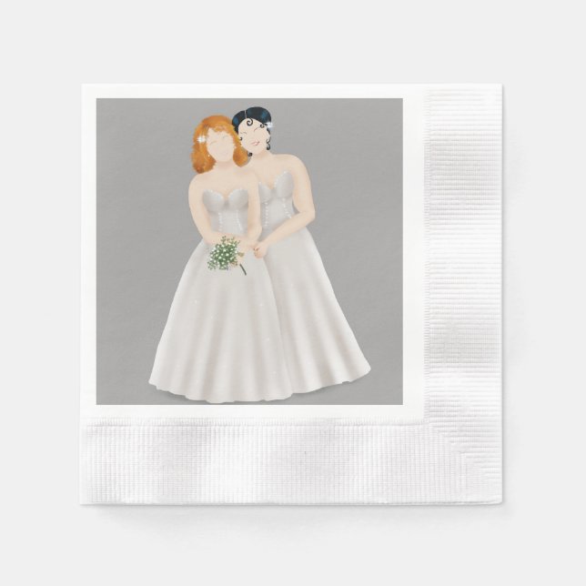 Bride & Bride Napkin (Front)