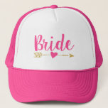 Bride|Bride Tribe|Pink Trucker Hat<br><div class="desc">Clickinging “Personalize this template” will allow you to customize further. You can change the font size,  font colour and more! Be sure to check out 1000  matching items in our shop ❤</div>