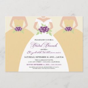 Bride & Bridesmaids Bridal Brunch Invite (yellow)
