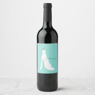 BRIDE & Bridesmaids Here Comes The Bride Party Wine Label