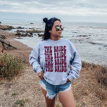Bride Burgundy Customized Matching Bridal Party Sweatshirt<br><div class="desc">Do you need a matching set of bachelorette party shirts? Look no further than this personalized burgundy crewneck sweatshirt! It features a retro bridal party design on the front, and is perfect for any girl planning her own bachelorette party. Whether you're throwing a beach bash or going with a more...</div>