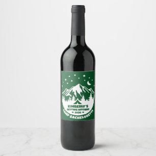 Bride Camp Bachelorette Party Wine Label