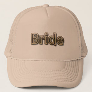 Bride Cap-White/ Metal Trucker Hat