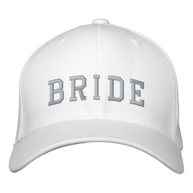Bride | Champagne Gold Bachelorette Modern Embroidered Hat (Front)