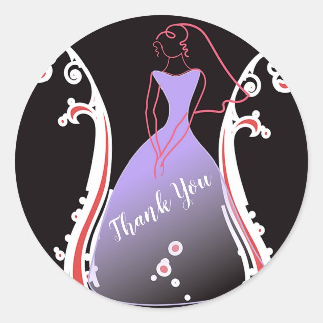 Bride Classic Round Sticker (Front)