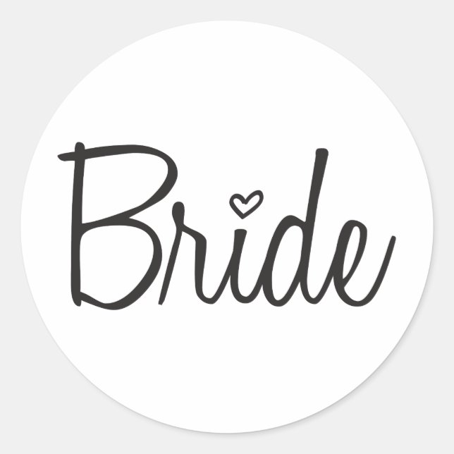 Bride Classic Round Sticker (Front)